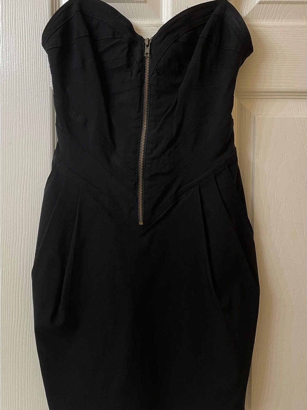 Black Zip-Front Women's Dress